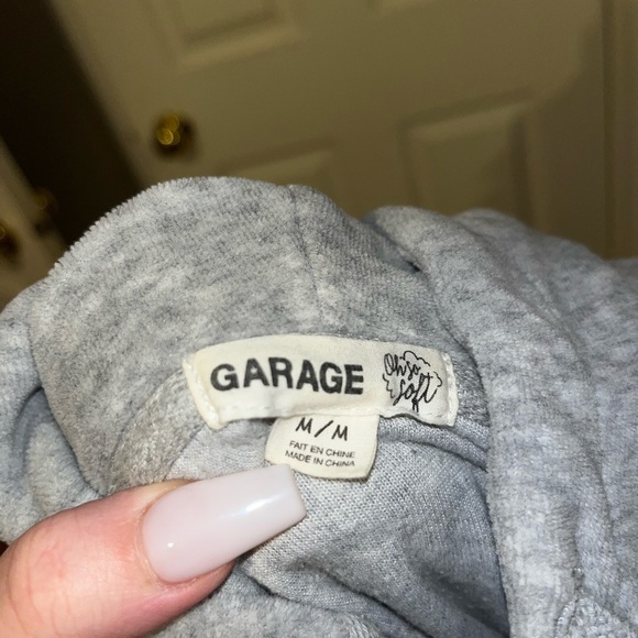 Garage cropped velvet zip up - Picture 4 of 4
